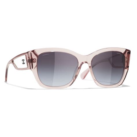 butterfly sunglasses transparent light pink chanel prezzo|CHANEL.